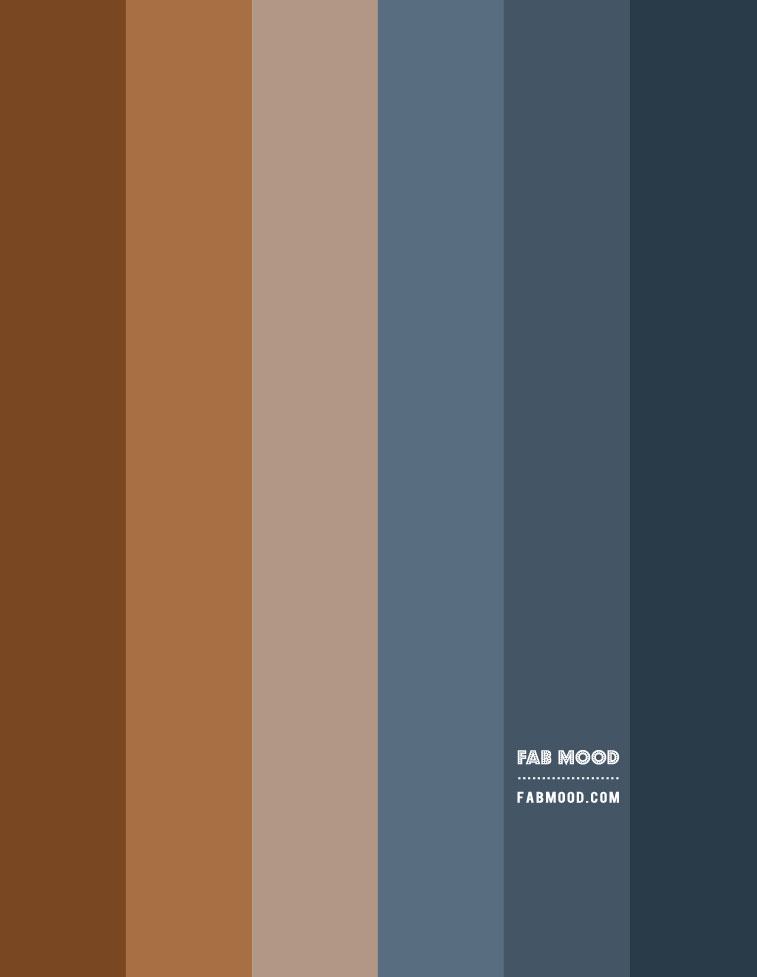 dark blue and brown gradient color , dark blue and brown gradient color palette, dark blue and tobacco color scheme