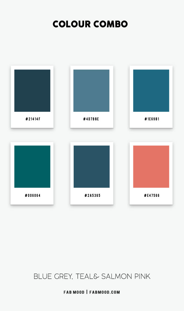 blue grey, teal, emerald green, salmon pink color hex, blue grey and teal color hex, blue grey and salmon pink