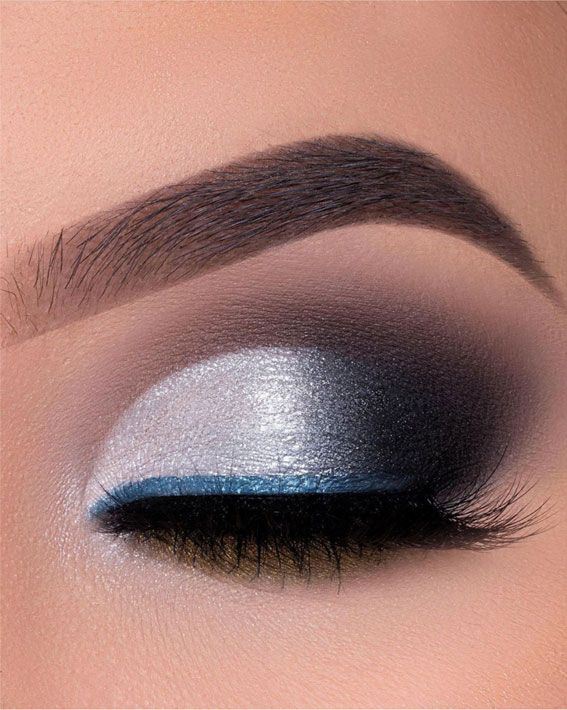 Best Eye Makeup Looks For 2021 : Icy Blue & Blue liner