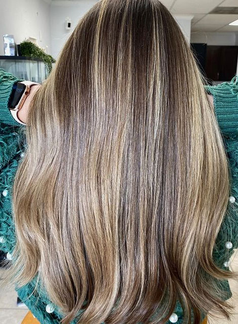 43 Gorgeous Hair Colour Ideas With Blonde : Brown with Blonde Highlights
