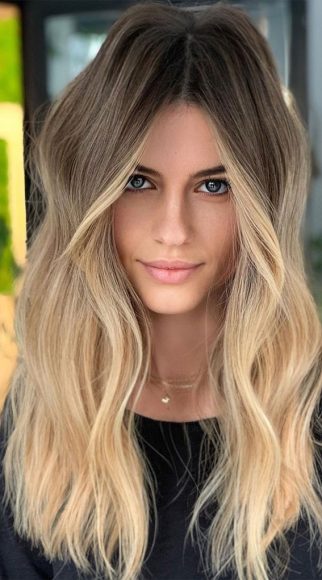 43 Gorgeous Hair Colour Ideas With Blonde : Shadow root & buttery blonde