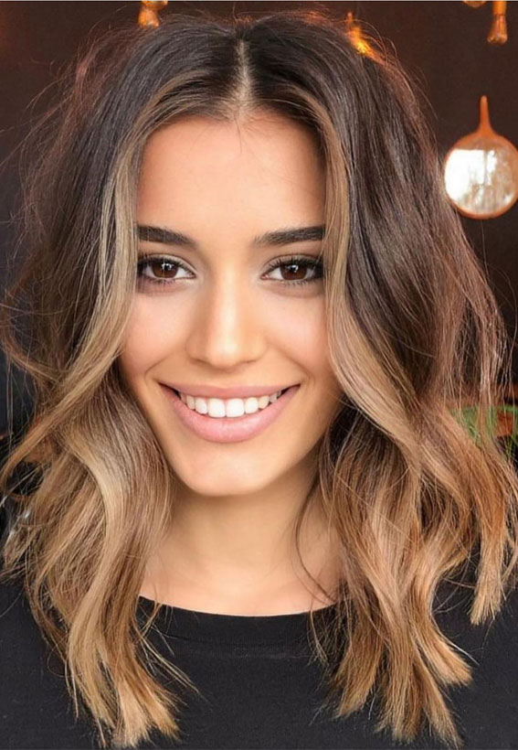 55+ Spring Hair Color Ideas & Styles For 2021 : Lob perfection