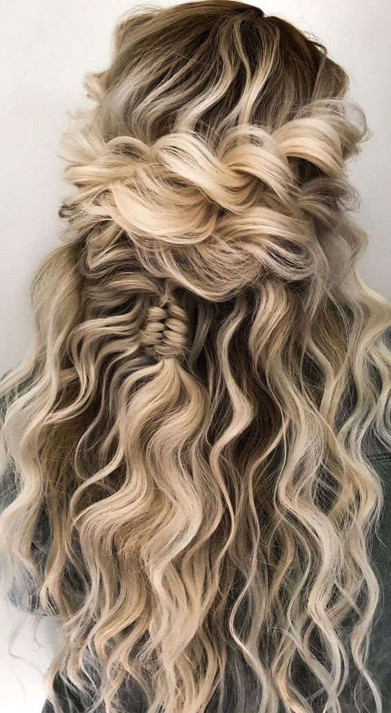 Half Up Hairstyles That Are Pretty For 2021 : Mermaid Half Up