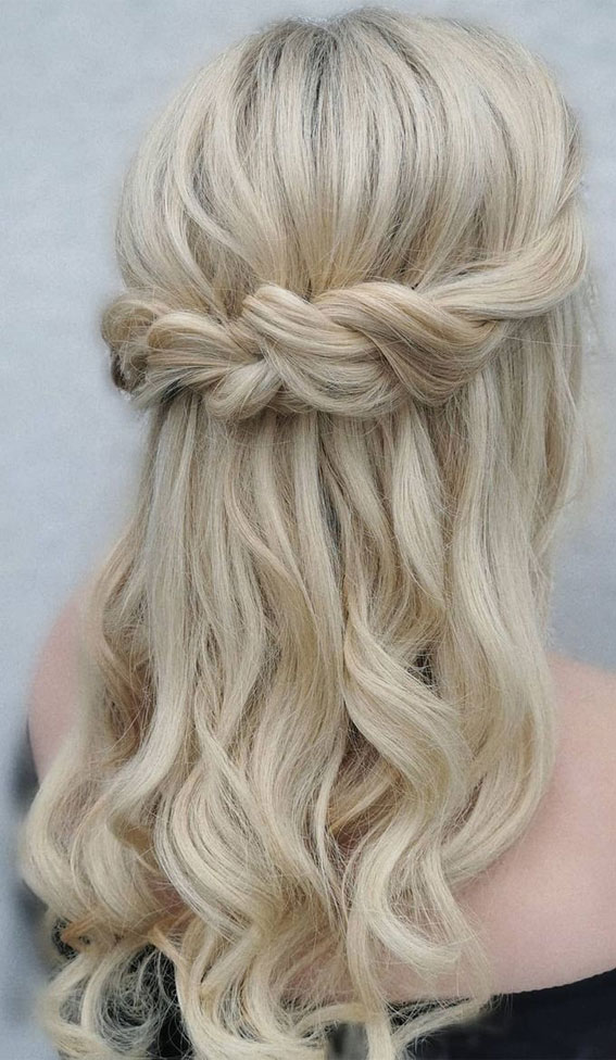 Half Up Hairstyles That Are Pretty For 2021 : Simple half up half down
