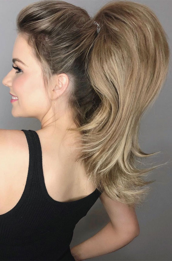 High And Low Ponytails For Any Occasion : flippy & flirty high power high ponytail