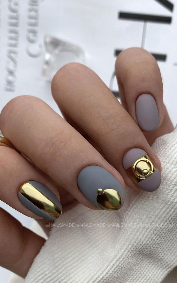 Cute Spring Nails That Will Never Go Out Of Style : Shades of grey nails