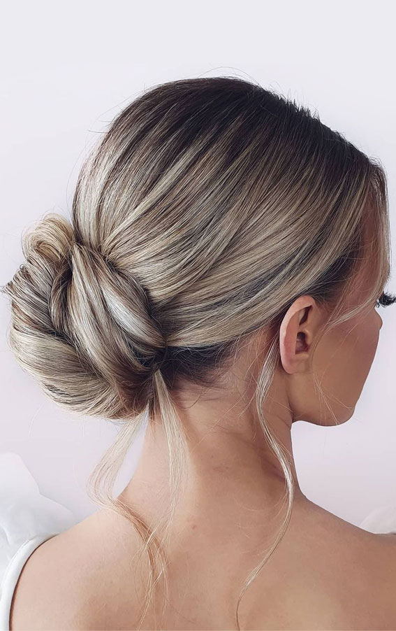 70 Latest Updo Hairstyles for Your Trendy Looks in 2021 : Classic Bridal  Low Bun Hair Do