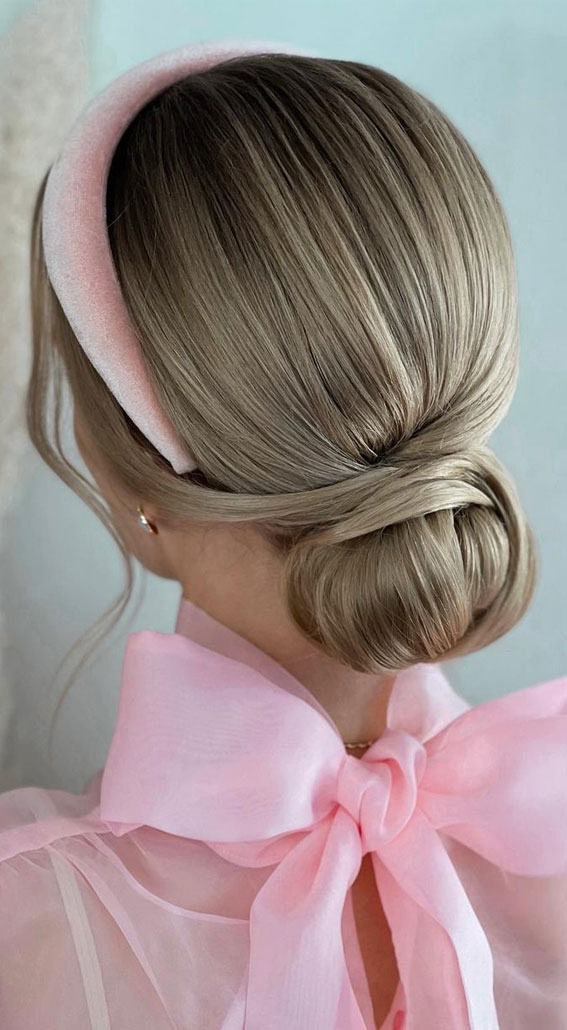 70 Latest Updo Hairstyles for Your Trendy Looks in 2021 : Blonde Hair meets Sleek Updo