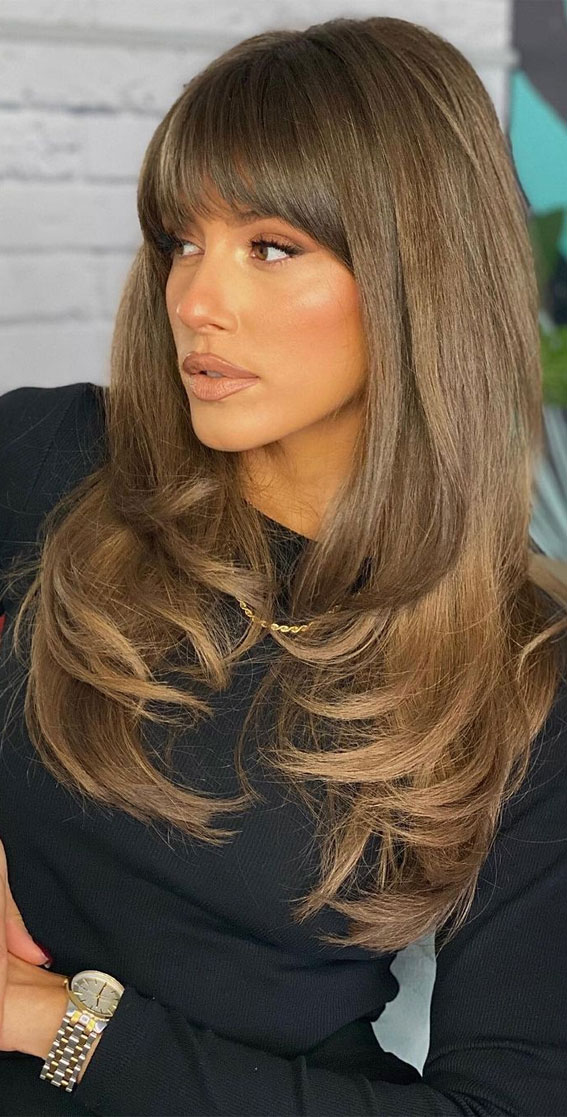 These Are The Best Hair Colour Trends in 2021 : Trendy brunette layered
