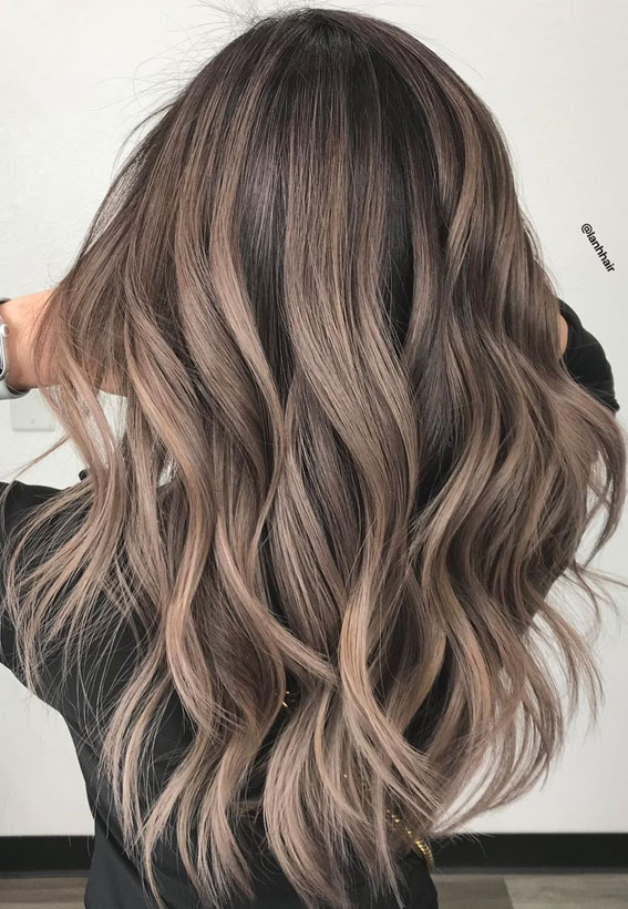 These Are The Best Hair Colour Trends in 2021 : mushroom brown on layered  haircut