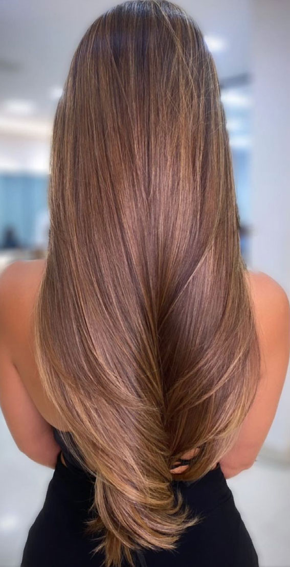 These Are The Best Hair Colour Trends in 2021 : long hair with cinnamon hair  color