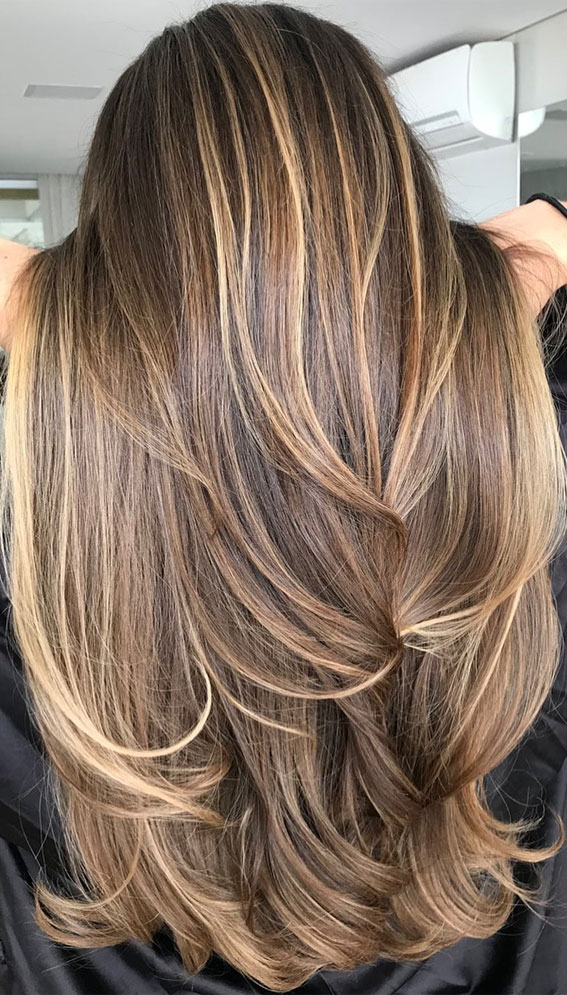 43 Gorgeous Hair Colour Ideas With Blonde : blonde balayage highlights for dark  brown