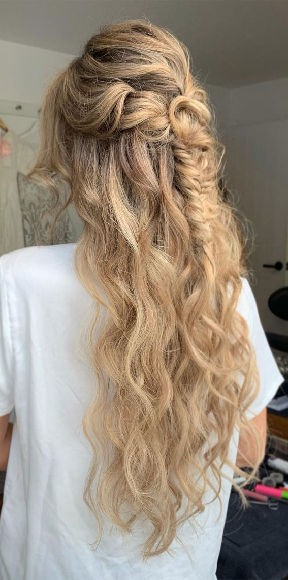 Trendy Half Up Half Down Hairstyles Long Mermaid Half Up