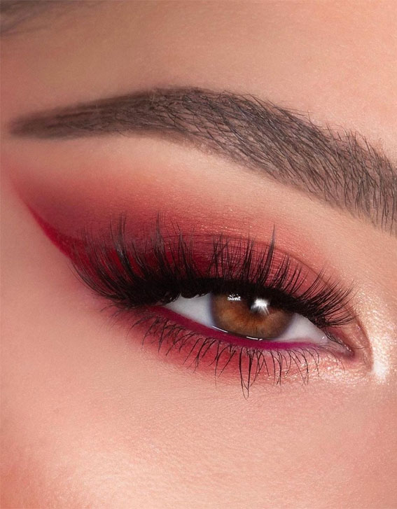 Uddybe Vugge morfin Best Eye Makeup Looks For 2021 : Shades of red for brown eyes