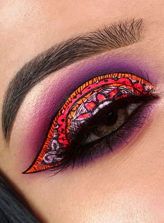 Latest Eye Makeup Trends You Should Try In 2021 : Doodle art aesthetic eye makeup