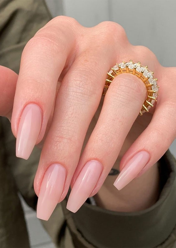 Cute Spring Nails That Will Never Go Out Of Style : Pretty light pink  natural looking nails