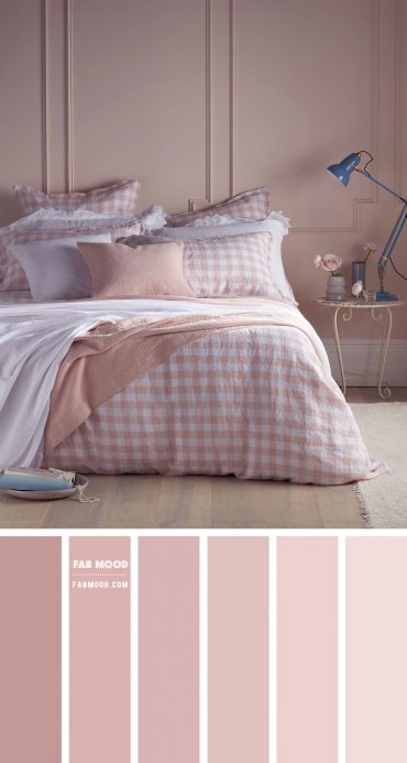 Gingham and Rose Pink Bedroom | Dusty Pink Bedroom