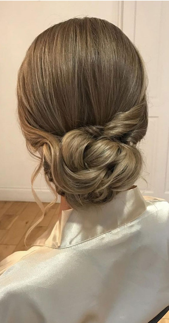 70 Latest Updo Hairstyles for Your Trendy Looks in 2021 : Soft & pretty low bun