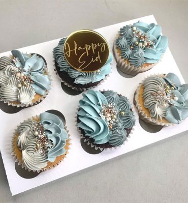 Sweet Treat Cupcake Ideas For Any Celebration : Eid blue grey cupcakes