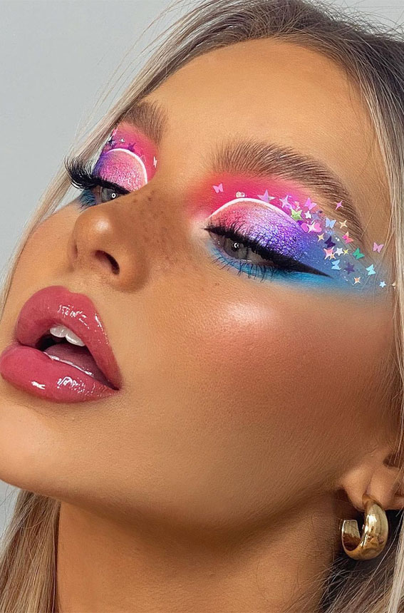 butterfly makeup look, colorful eyeshadow looks, eyeshadow look, makeup look, smokey makeup look, eye makeup look, make up trends #eyemakeup #makeuplook eye makeup looks 2021, eyeshadow looks brown, eyeshadow looks colorful, eyeshadow looks, eyeshadow Looks for hooded eyes, yeshadow Looks for dark brown eyes