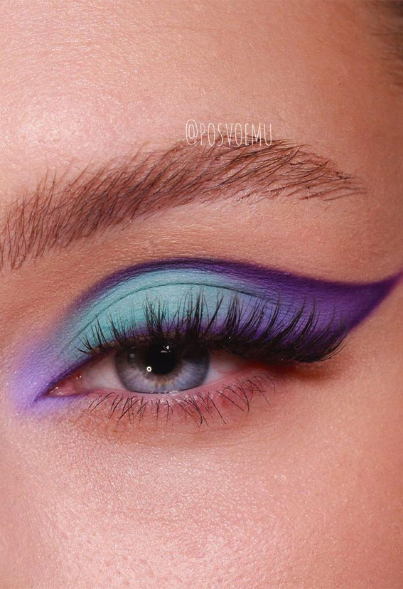 Cool tone makeup, colorful eyeshadow looks, eyeshadow look, makeup look, smokey makeup look, eye makeup look, make up trends #eyemakeup #makeuplook eye makeup looks 2021, eyeshadow looks brown, eyeshadow looks colorful, eyeshadow looks, eyeshadow Looks for hooded eyes, yeshadow Looks for dark brown eyes