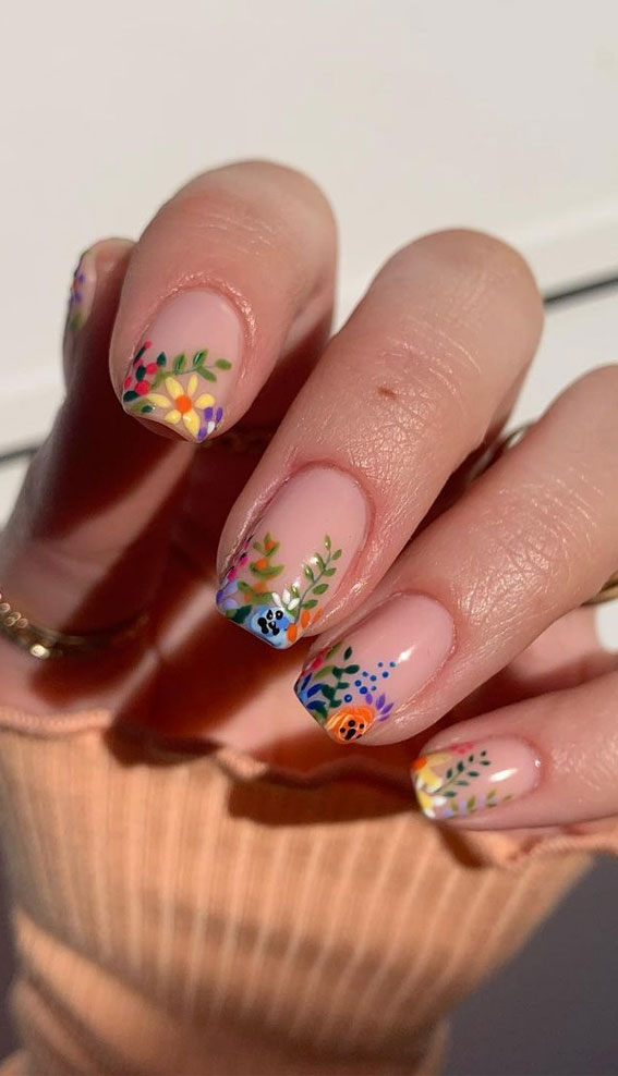 cute summer nail art designs, acrylic nail designs for summer, colorful nail colors, bright nail colors, summer nail art designs 2021, ombre nail colors, nail art designs 2021 #nailart #nailart2021