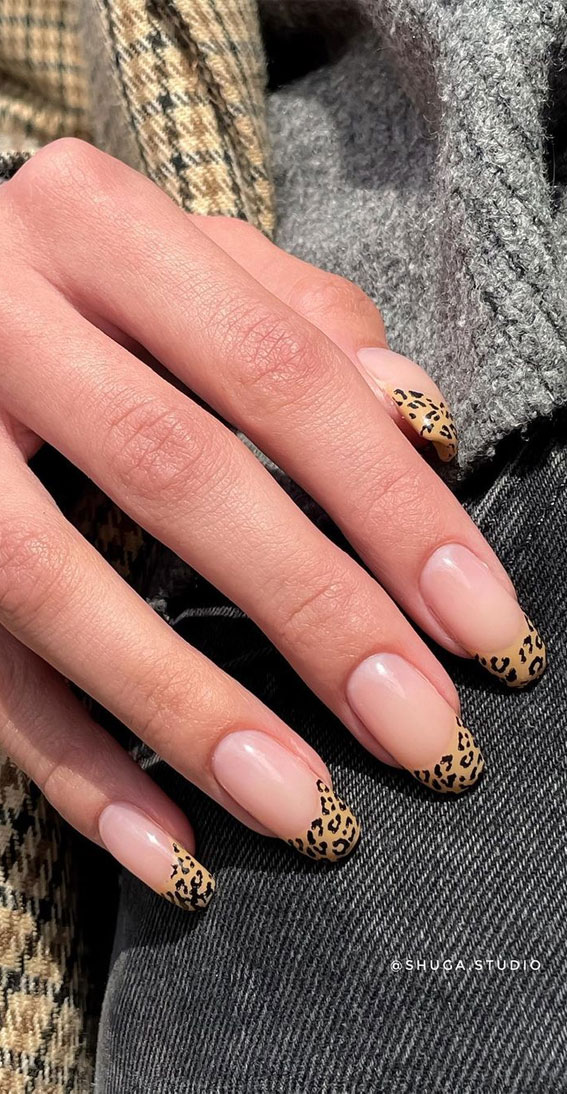 leopard french nails, cheetah nail tips, leopard nails, cute summer nail art designs, acrylic nail designs for summer, colorful nail colors, bright nail colors, summer nail art designs 2021, ombre nail colors, nail art designs 2021 #nailart #nailart2021