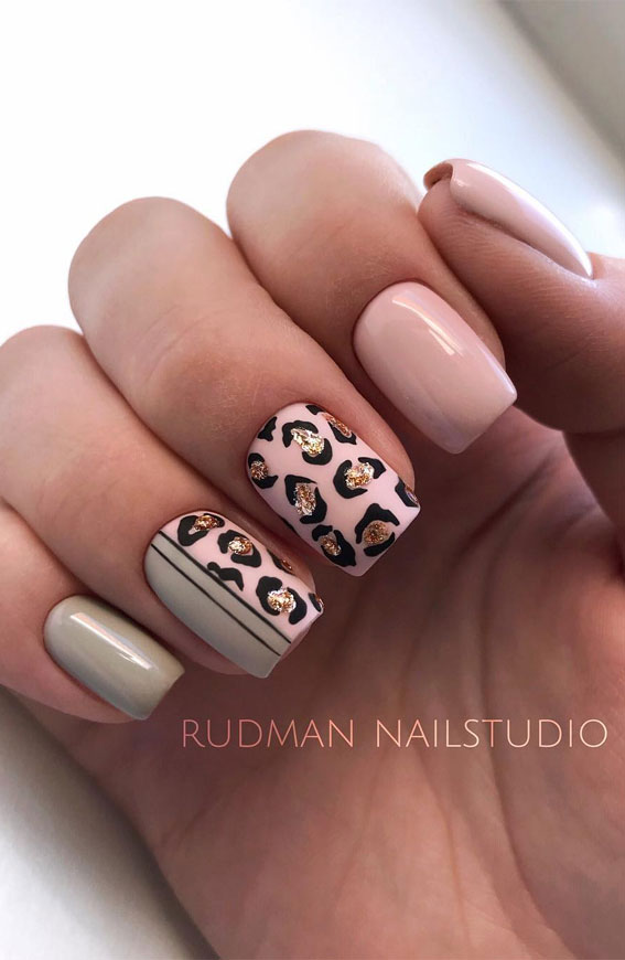 Summer nail art ideas to rock in 2021 : Pink Leopard Nails