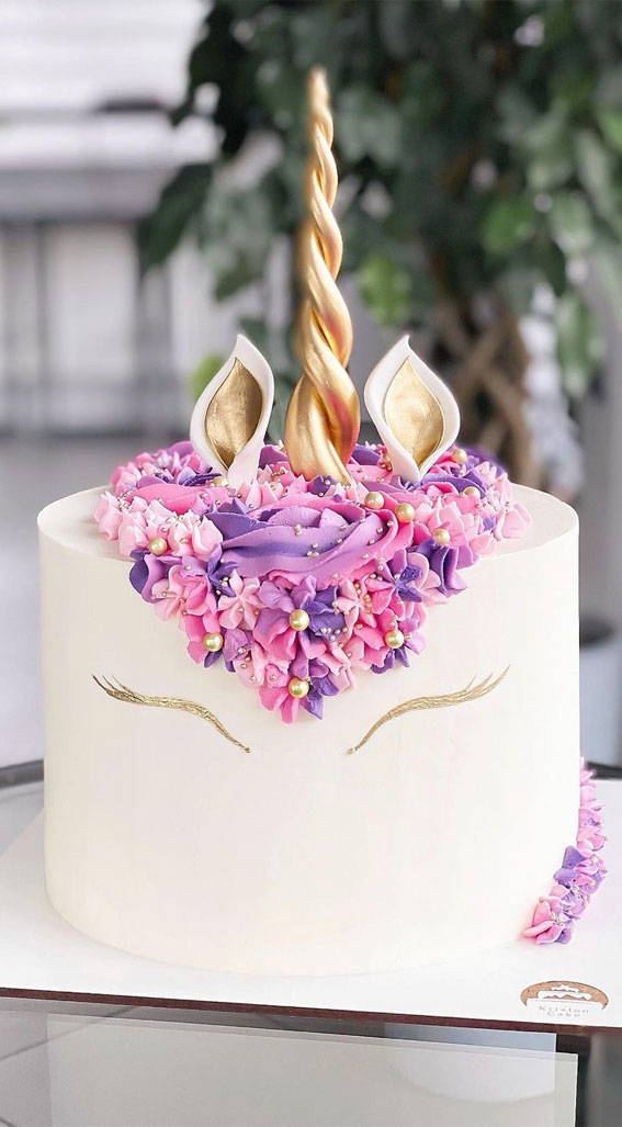 Cute Unicorn Cake Designs : Pink and Purple Unicorn Cake