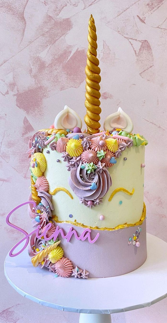 Cute Unicorn Cake Designs : Pastel Buttercream Unicorn Cake