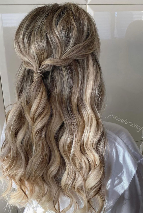 Half Up Half Down Hairstyles For Any Occasion : Twisted & Knotted Half Up