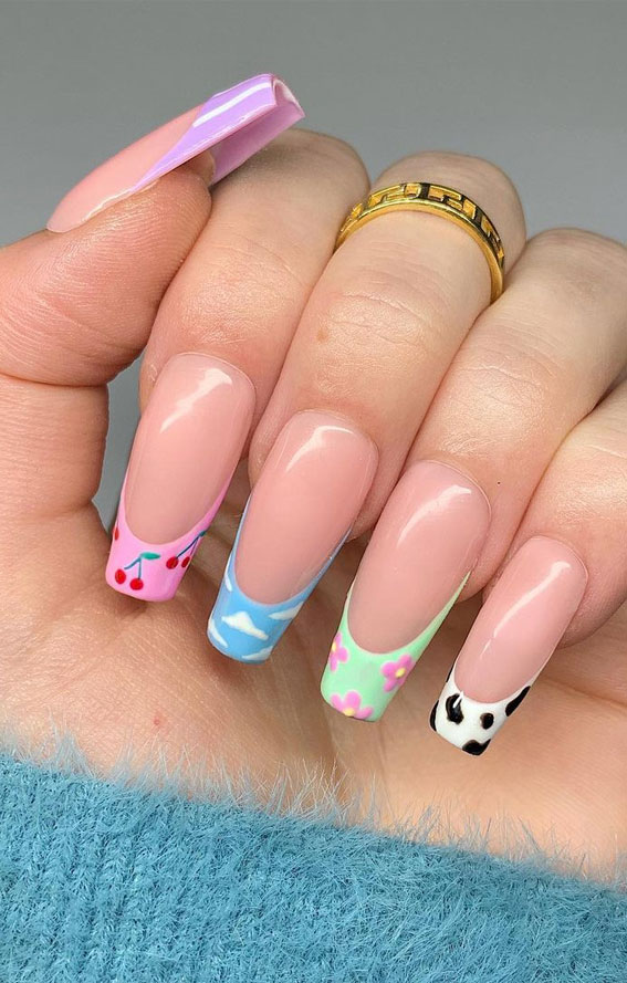Summer Nail Art Ideas To Rock In 21 Mix And Match Modern French Tips