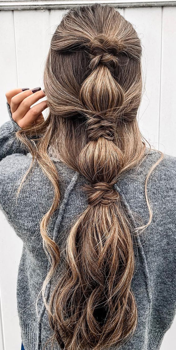 24+ Braid Hairstyles That Really Jazz Up Your Hair : Braid Wrap Half Up to Pony