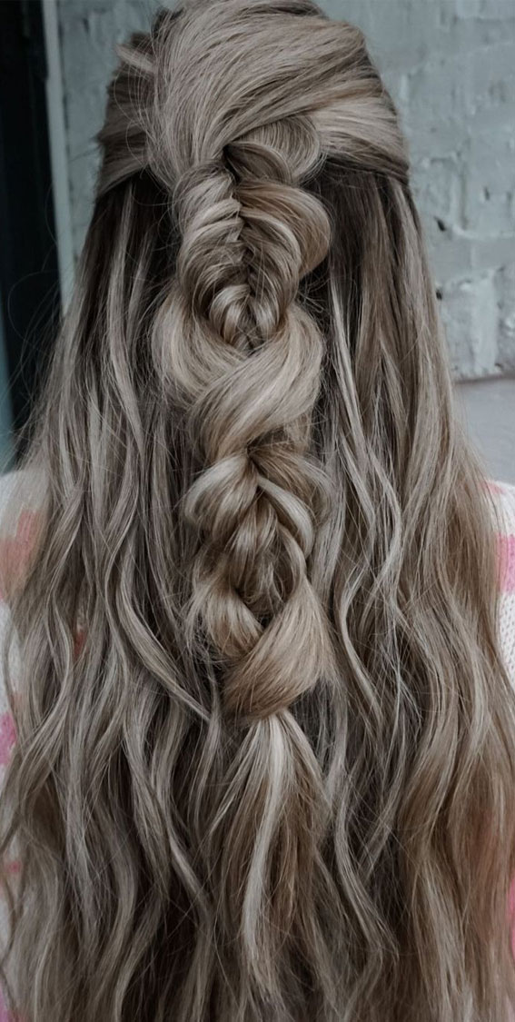 35 Cute and Cool Hairstyles for Teenage Girl : Pull Through Braid