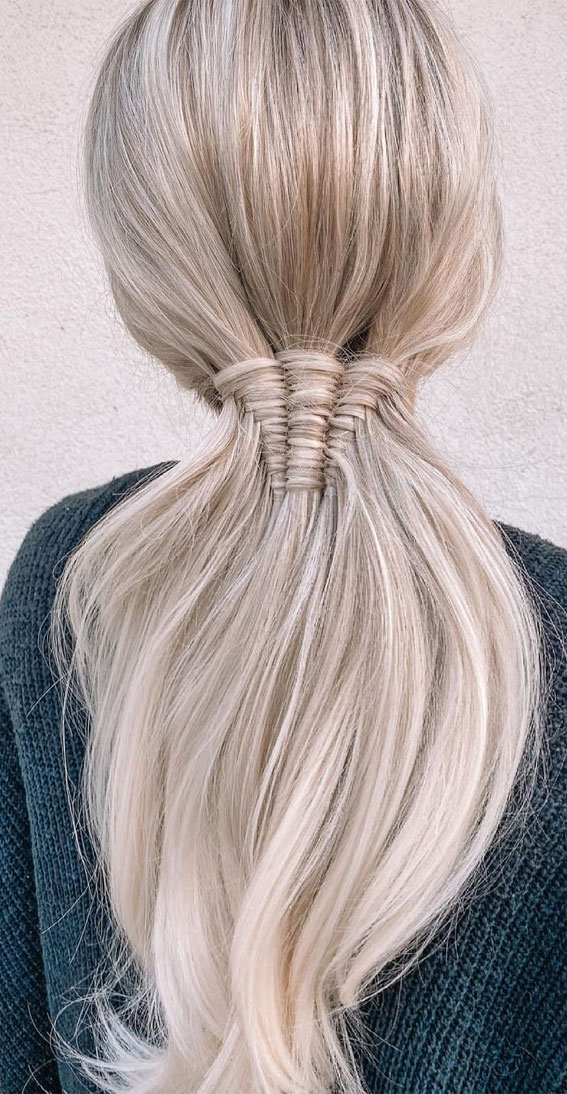 24+ Braid Hairstyles That Really Jazz Up Your Hair : Cute three strand infinity pony