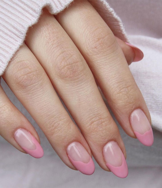 27+ French Manicure with Color Line : Soft Pink Tips