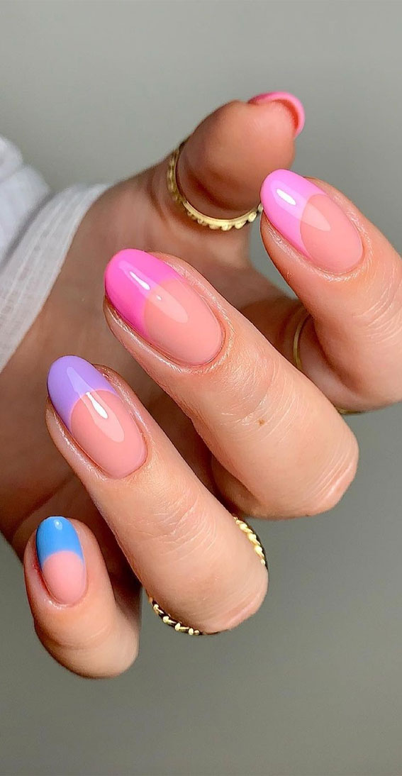 30 Colorful French Tip Manicure Ideas for 2024