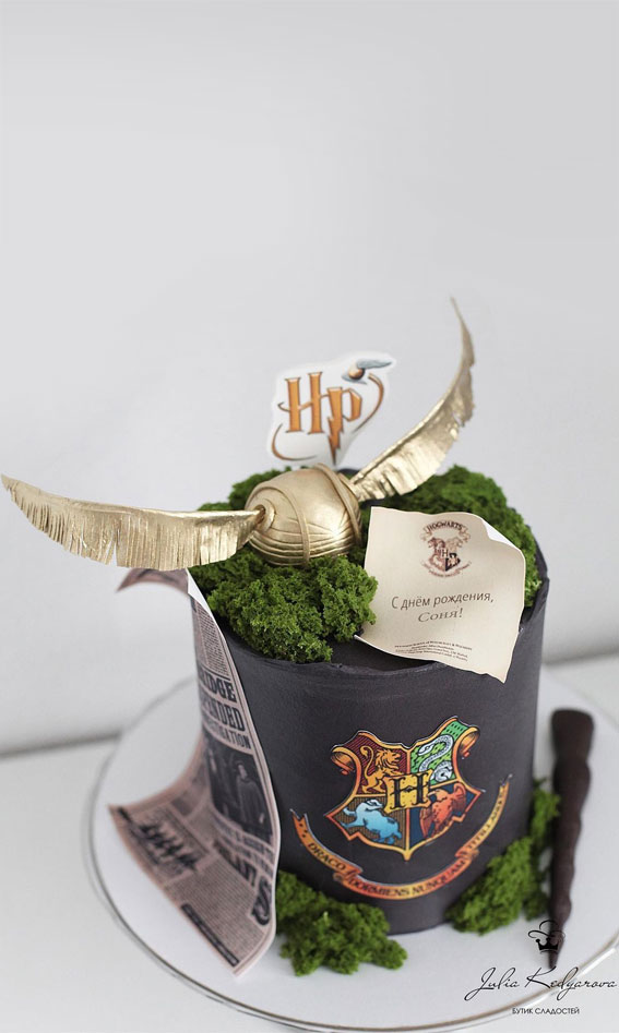 Harry Potter theme Cake in Black by Creme Castle