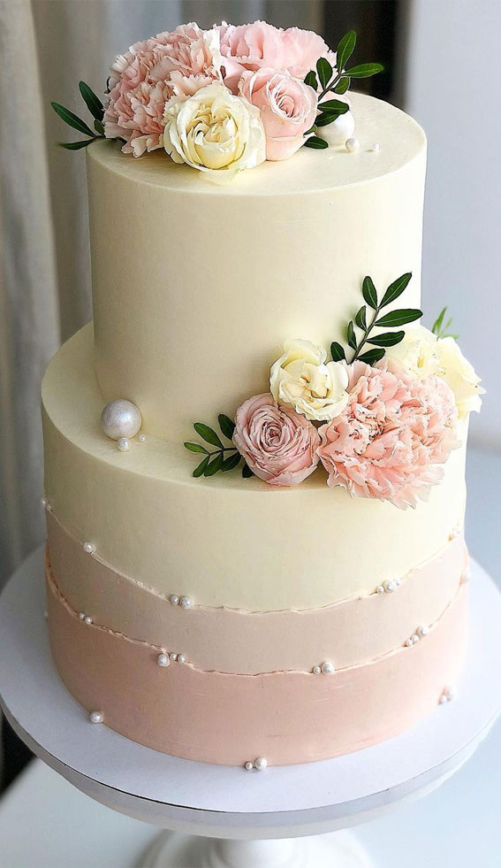 34 Creative Wedding Cakes That Are So Pretty Two Toned Wedding Cake