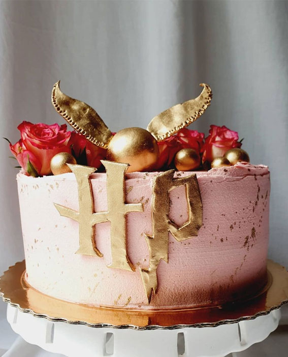 30+ Cute Harry Potter Cake Designs : Pretty Pink Harry Potter Birthday Cake