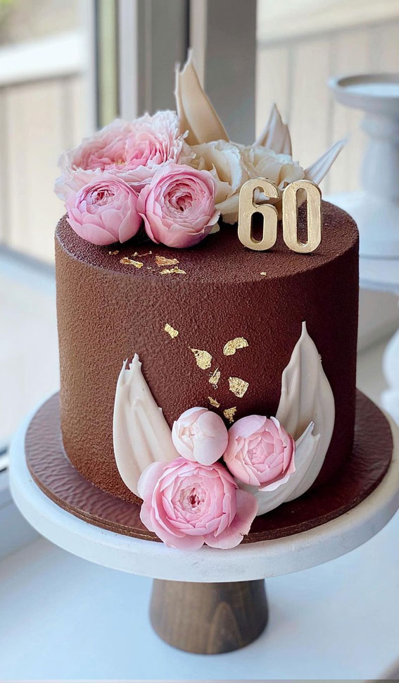 40 Cute Cake Ideas For Any Celebration : Chocolate Birthday Cake for 60th Birthday