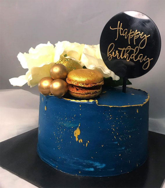 navy blue birthday cake, cake gallery, birthday cake images, birthday cake ideas 2021