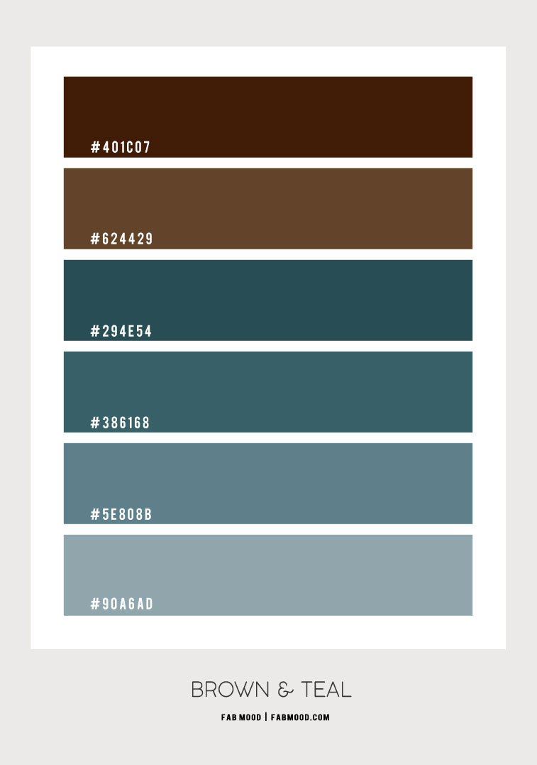 brown and teal color combo, brown and teal color combination, blue teal and brown, blue teal and brown color hex