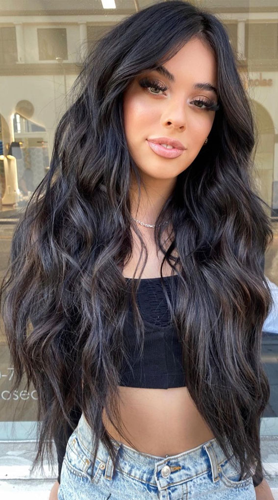 25 Dark Chocolate Brown Hair Ideas : Rich Dark Brown Long Hair