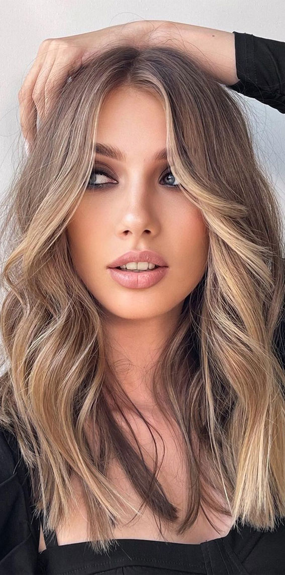 40 Pretty Hair Styles with Highlights and Lowlights : Light Pecan with  Smokee Walnut