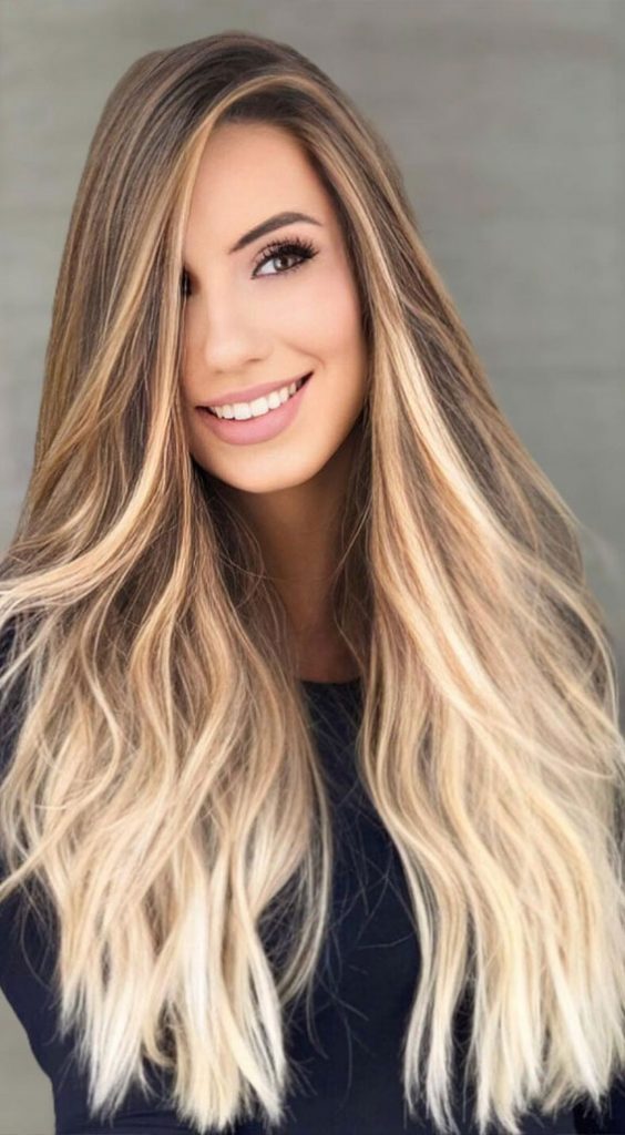 40 Pretty Hair Styles with Highlights and Lowlights : Partial blonde ...