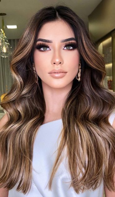 40 Pretty Hair Styles with Highlights and Lowlights : Light Brown ...