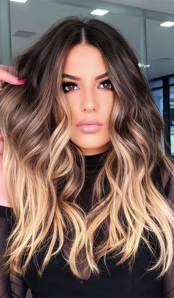 24 Dark Brown Hair with Blonde Highlights Ideas for Luscious Brunettes