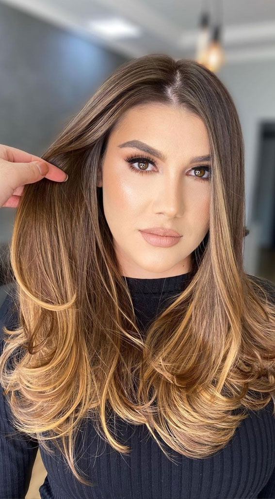 40 Pretty Hair Styles with Highlights and Lowlights : Bright