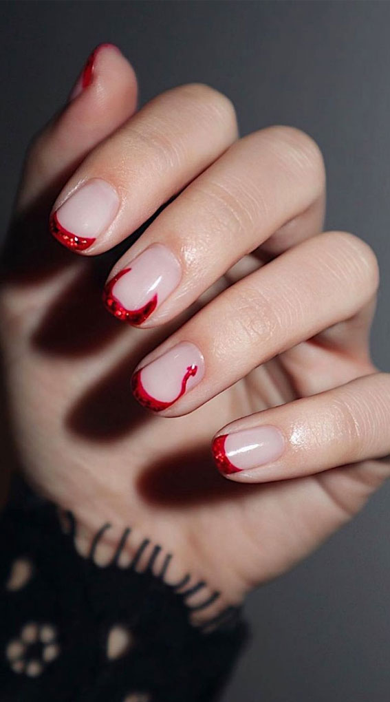 Red Horror Finger Nails - Devil - Witch - After Halloween Sale - under $20  | Mime's Fun Shop
